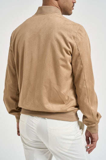 Giubbotto uomo scamosciato beige - 3