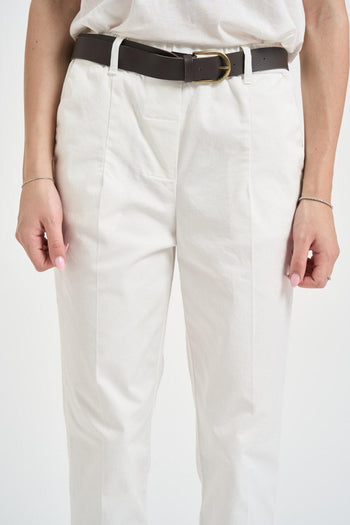 Pantalone donna regular bianco - 4