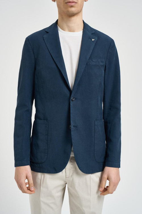 Giacca uomo in cotone blu - 2
