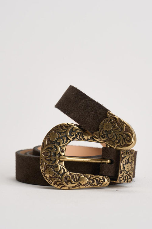 Cintura donna suede marrone