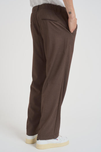 Pantalone uomo con pinces marrone - 3