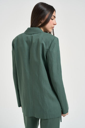 Giacca donna monopetto verde - 6