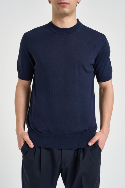 T-shirt uomo in maglia blu