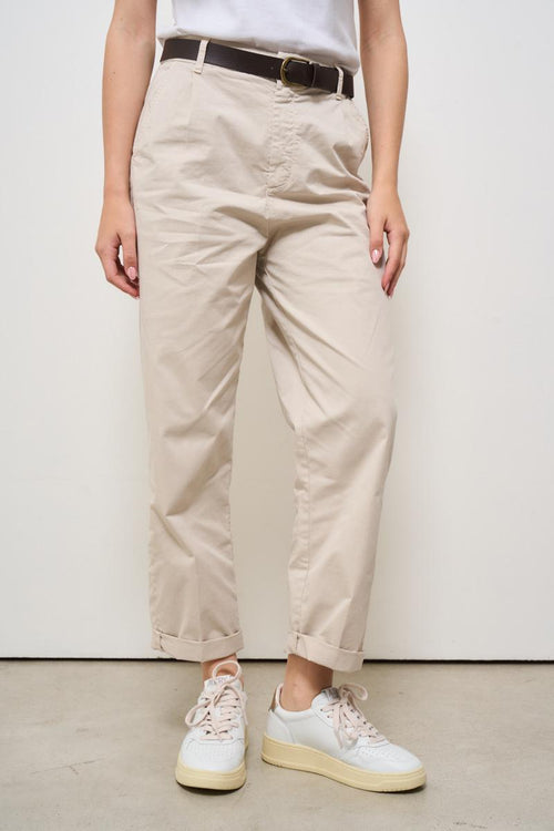 Pantalone donna beige regular