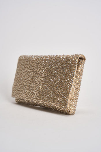 Pochette donna con strass oro - 3