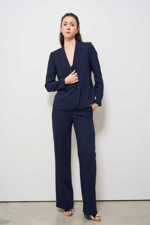 Giacca donna doppiopetto blu