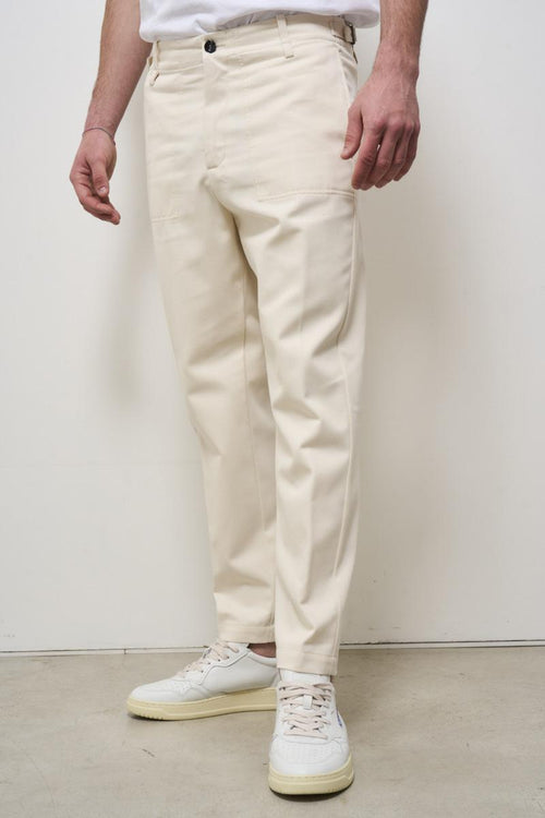 Men's regular fit cream trousers - 2