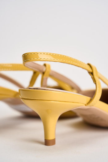 Slingback donna in vernice gialle - 7