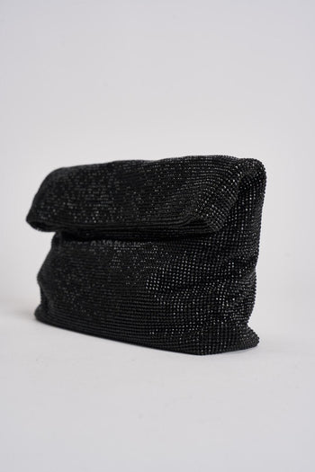 Pochette donna con strass nera - 3
