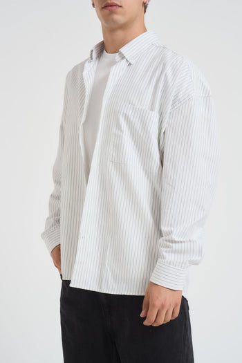 Camicia uomo a righe bianca - 4
