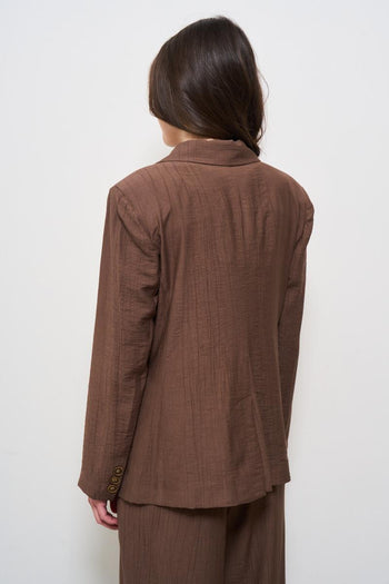 Abito donna goffrato marrone - 7