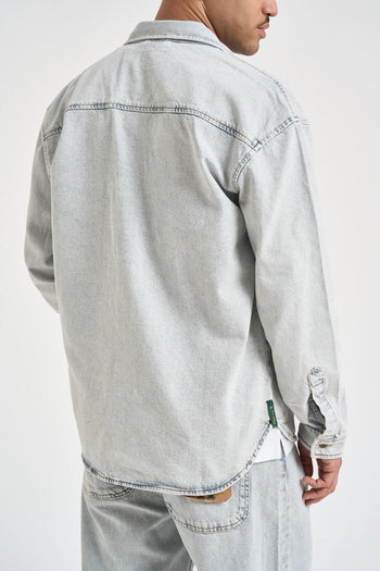 Giacca uomo in denim grigio - 4