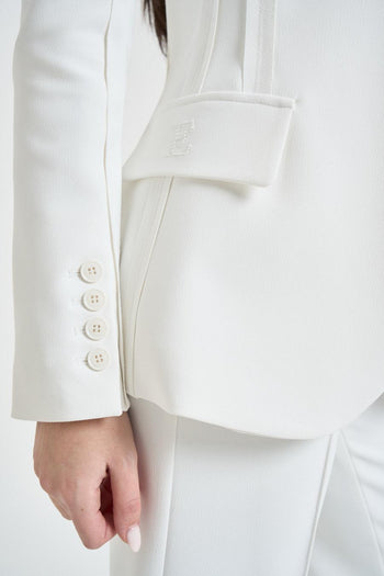 Giacca donna monopetto bianca - 5