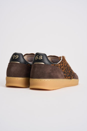 Sneakers donna animalier marroni - 7