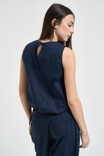 Top donna a palloncino blu - 3