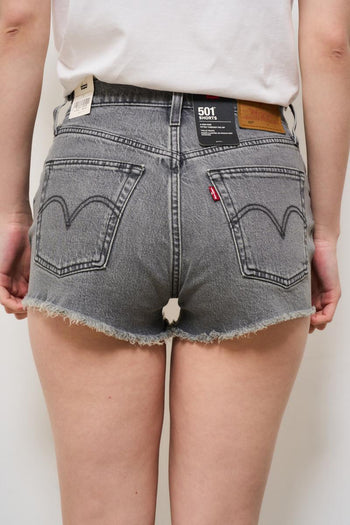Shorts donna 501 in denim grigio - 4
