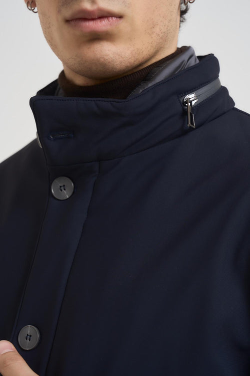 Giubbotto trench midi uomo blu notte - 2