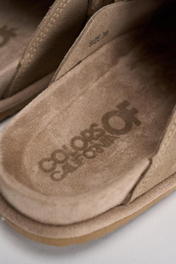 Sabot donna beige in suede - 9