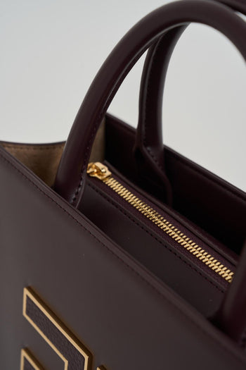 Borsa donna a mano bordeaux - 4