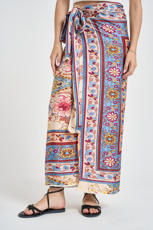 Gonna pareo donna fantasia multicolor - 2