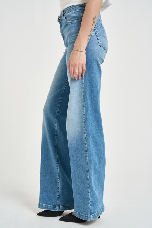 Jeans donna "Good flare" in denim chiaro - 2
