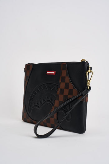 Pochette uomo check marrone e ner - 5