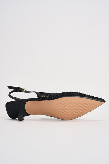 Slingback donna in rete nera - 8