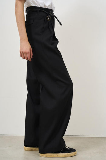 Pantalone donna in gabardine di lana - 7