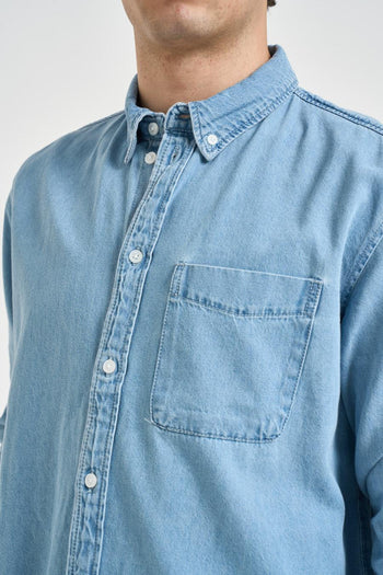 Camicia uomo in denim chiaro - 3