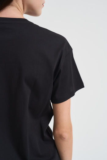 T-shirt donna nera con applicazioni - 5