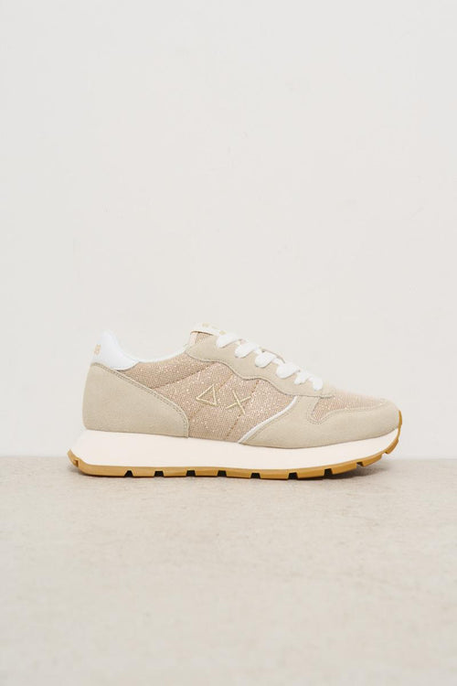 Sneakers donna beige e oro