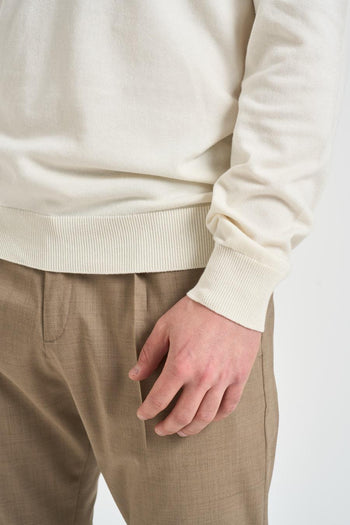 Maglia uomo girocollo panna - 3