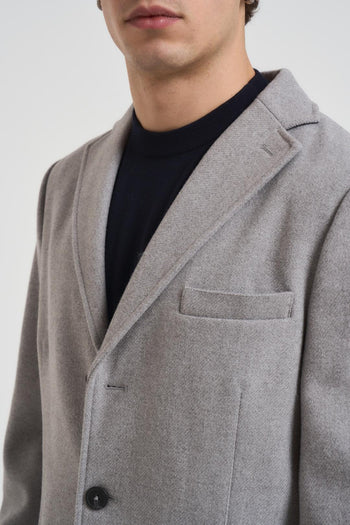 Cappotto uomo monopetto grigio chiaro - 3