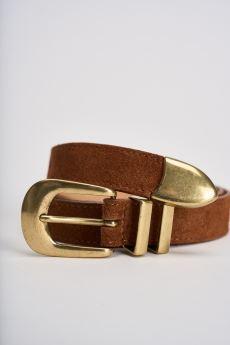 Cintura donna in suede cuoio - 2