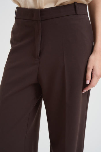 Pantalone a palazzo donna marrone - 4
