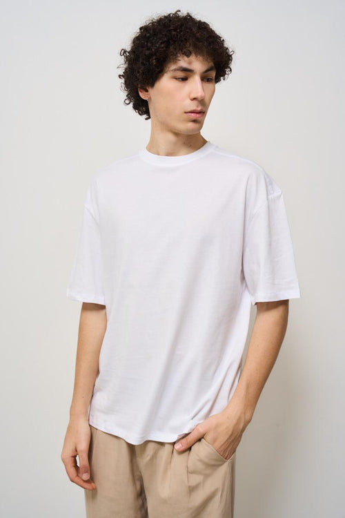 T-shirt uomo girocollo bianca