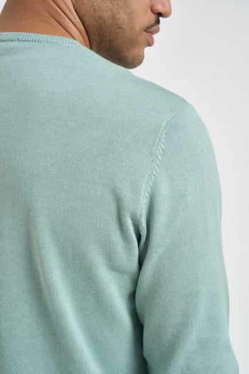 Maglia uomo girocollo verde acqua - 4