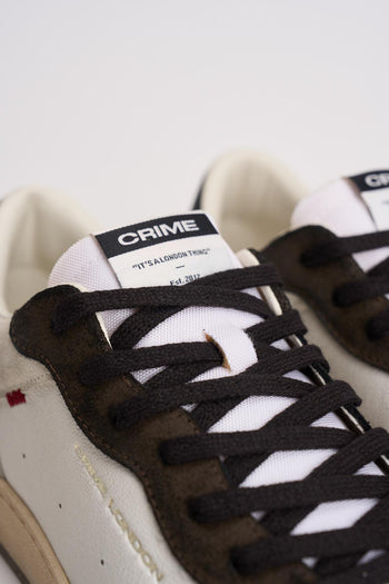 Sneakers uomo bianca e suede testa di moro - 4