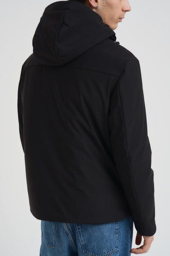 Giubbotto uomo con cappuccio nero - 5